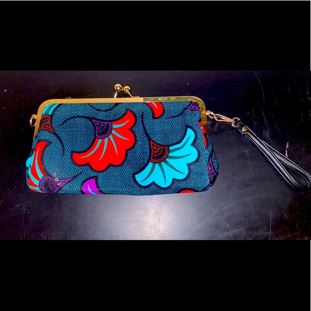 African print clutch